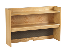 Nittany Double Shelf Carrel w\/Closed Back, 45"W